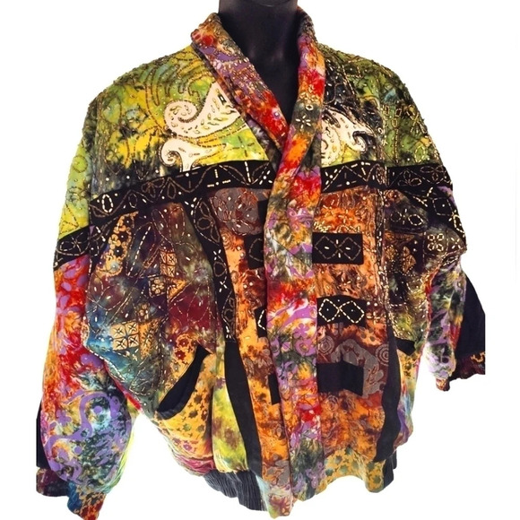 Pessangaran Jackets & Blazers - Exquisite Batik Beaded Jacket EUC ❤️